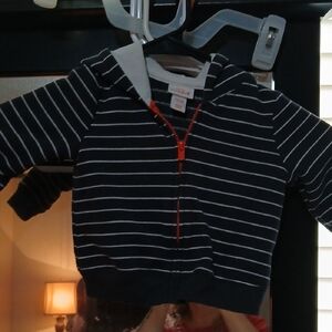 Cat & Jack Navy and White Striped Hoodie